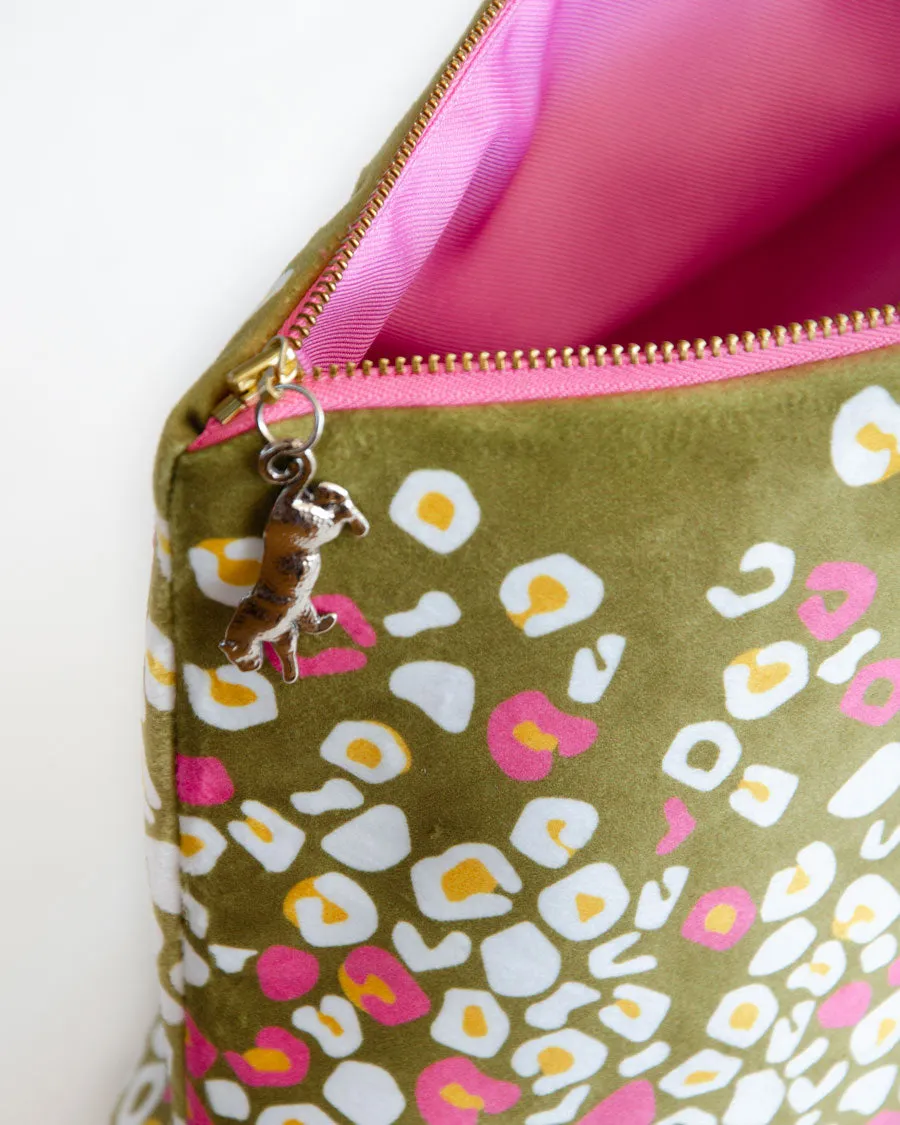 Leopard Print Cosmetic Bag ( Large)