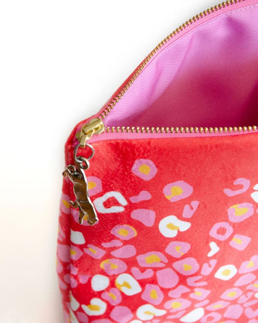 Leopard Print Cosmetic Bag ( Large)