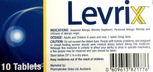 Levrix 5mg 10 Tablets