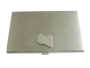 Libya Map Shape Pendant Business Card Holder