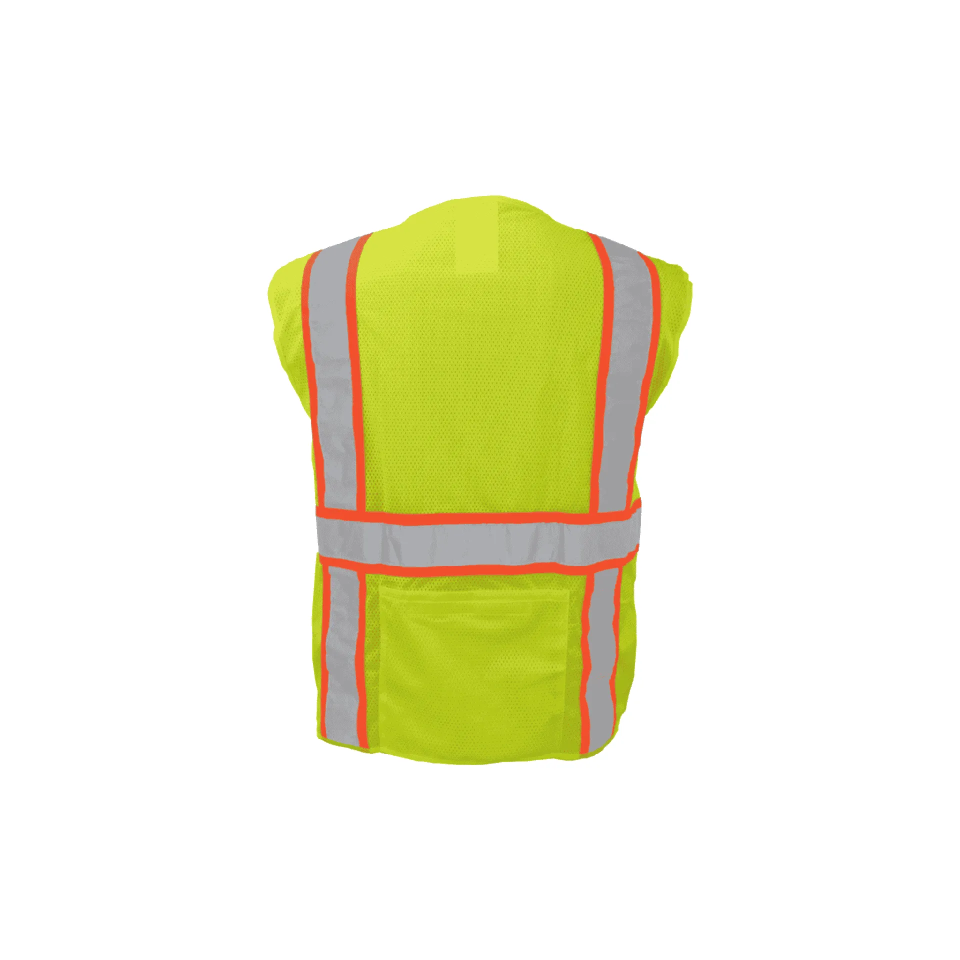 Lime Class 2 Flame Retardant Surveyor Vest with Zipper Front