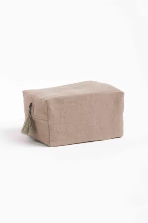 Linen Pouch-Sandy Beige