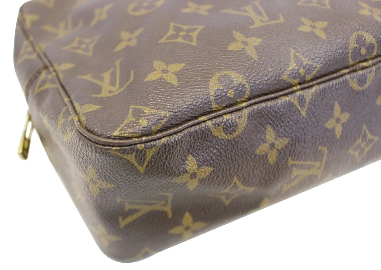 LOUIS VUITTON Monogram Trousse Toilette 28 Brown Cosmetic Pouch