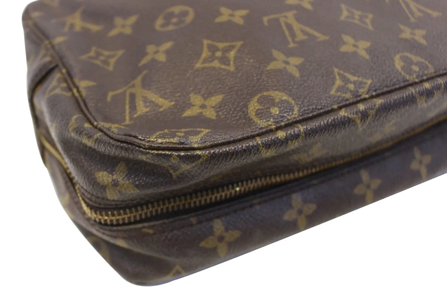 LOUIS VUITTON Monogram Trousse Toilette 28 Brown Cosmetic Pouch