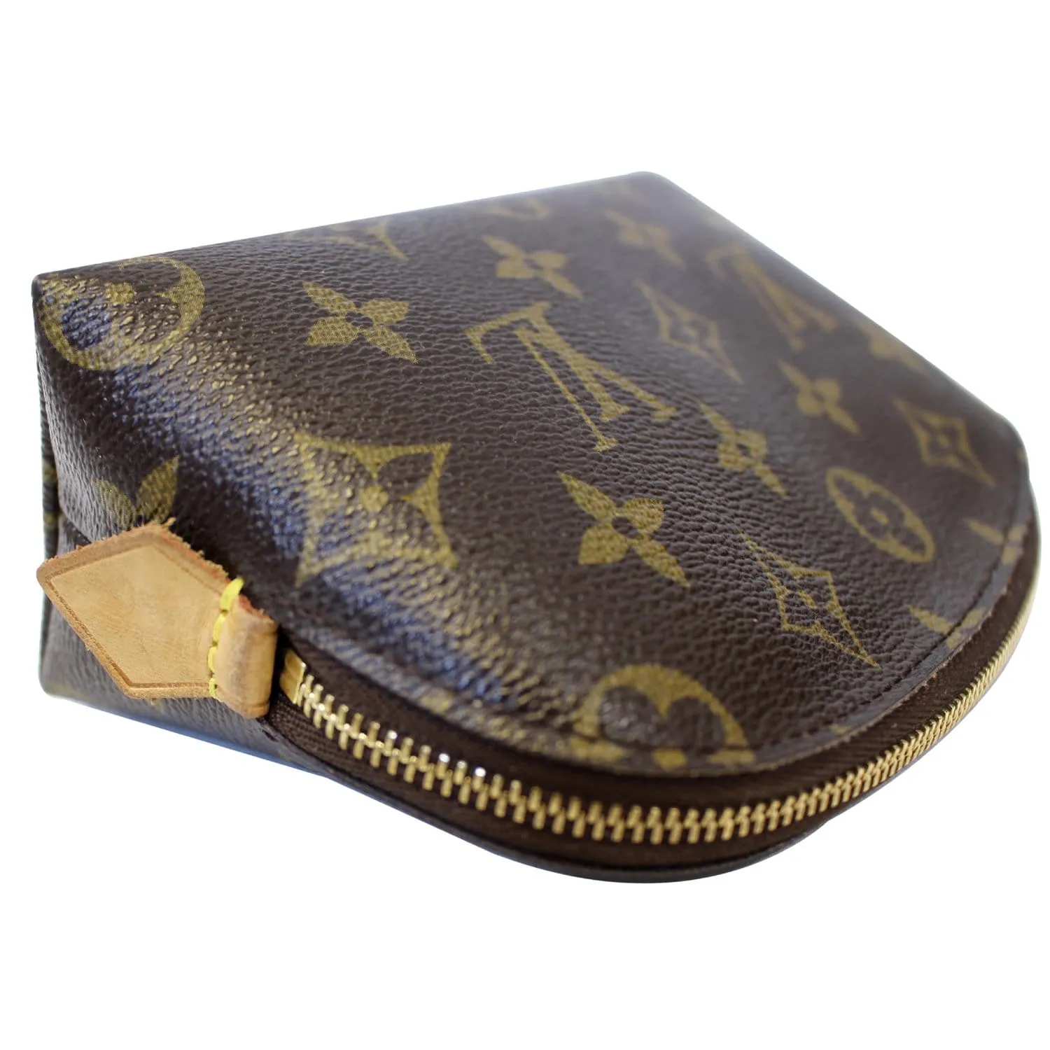 LOUIS VUITTON Pochette Monogram Canvas Cosmetic Pouch Brown