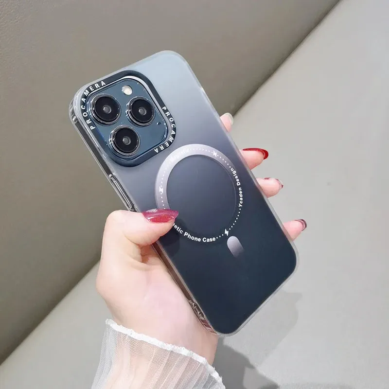 Luxury Shockproof Magsafe Slim Matte Cover Gradient Case For iPhone