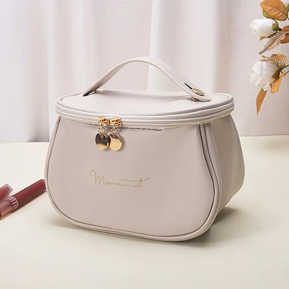 Luxury Waterproof Makeup Organizer - Large Capacity Travel Cosmetic Case with Handle