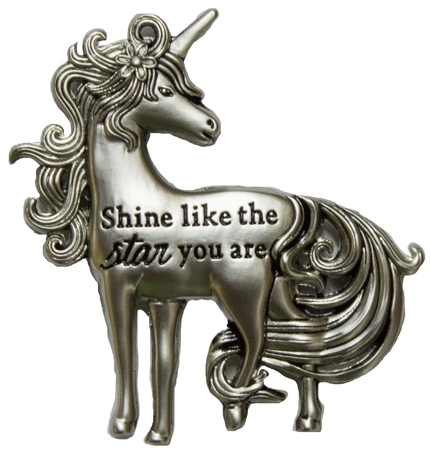 Magical Unicorn Inspirational Zinc Pocket Charm With Story Card