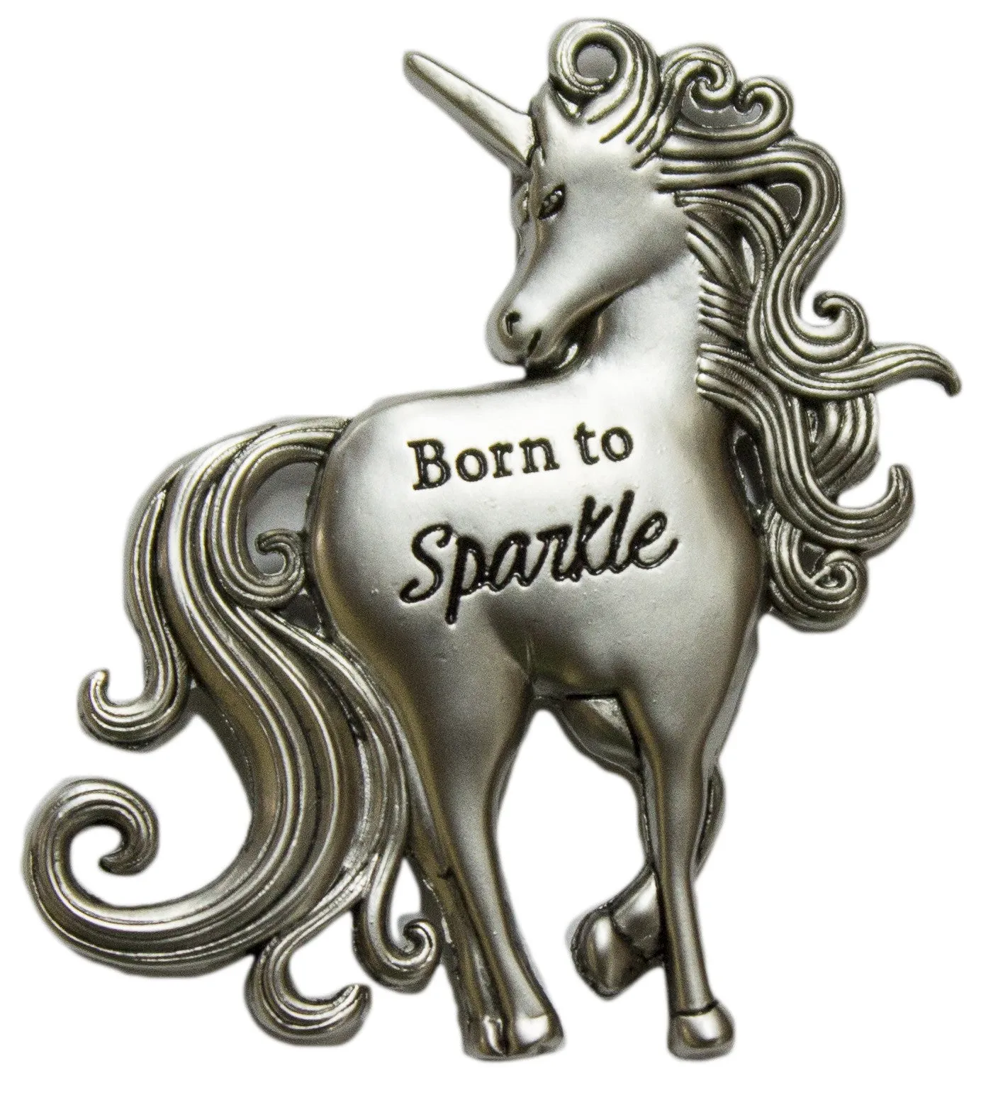 Magical Unicorn Inspirational Zinc Pocket Charm With Story Card