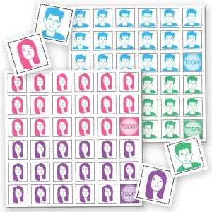 Magnetic CoParenting Labels for Calendar