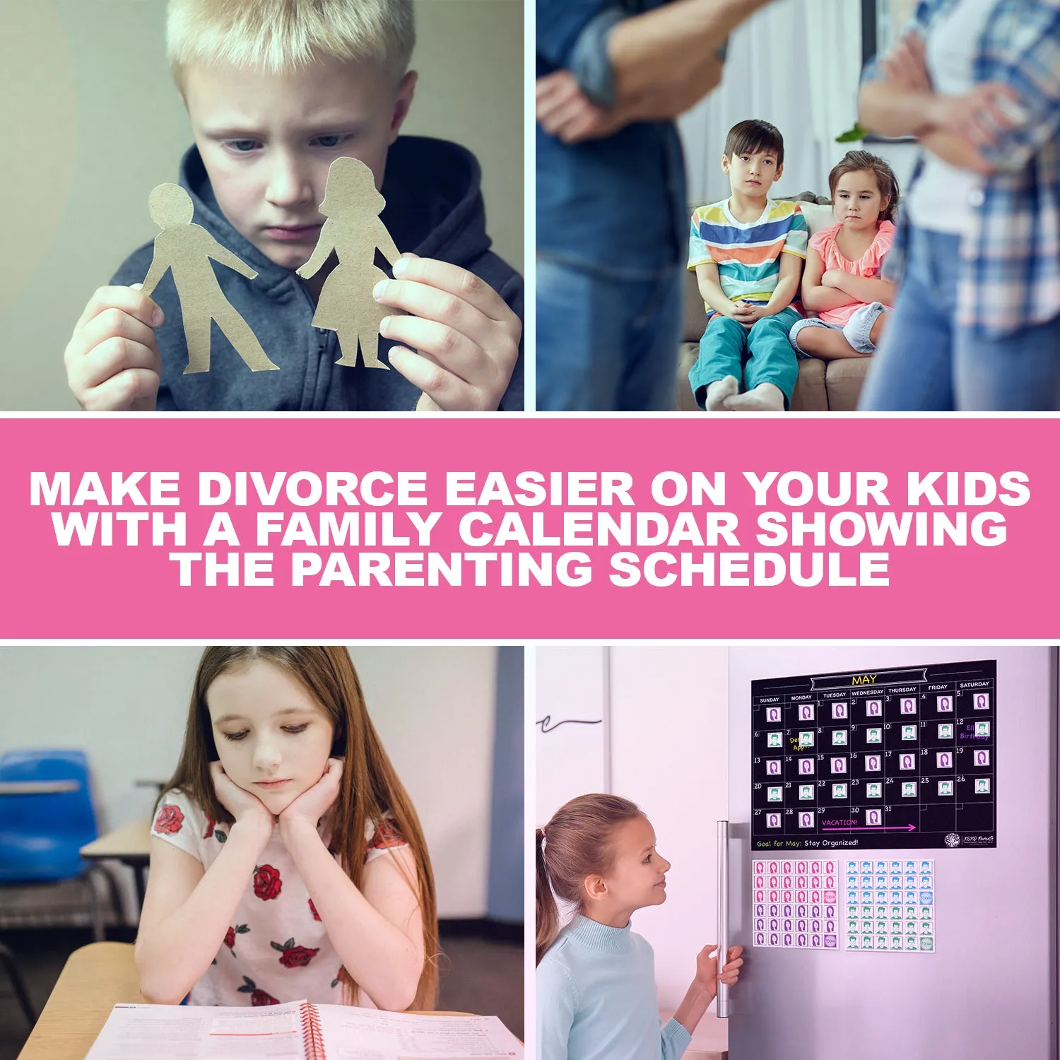 Magnetic CoParenting Labels for Calendar