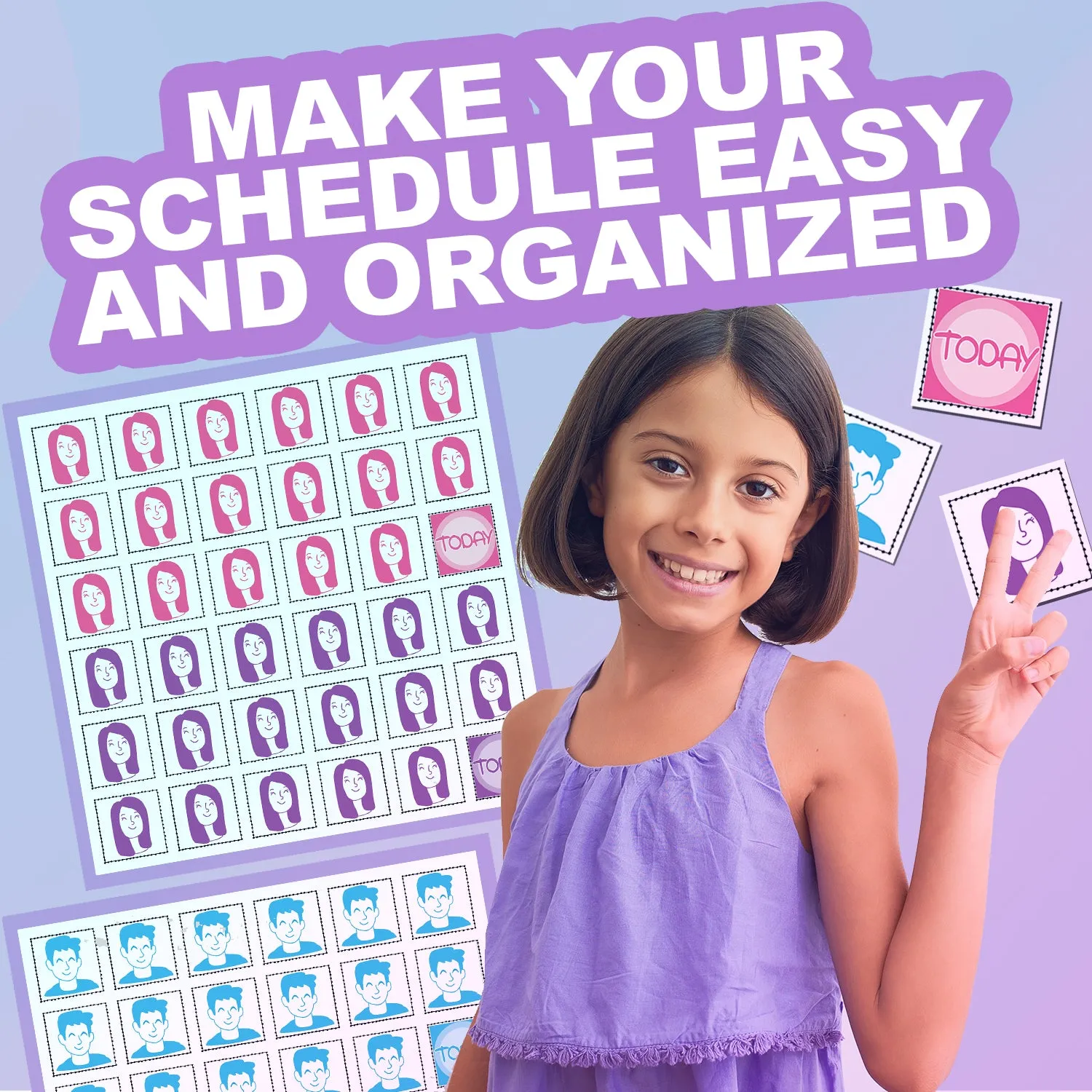 Magnetic CoParenting Labels for Calendar
