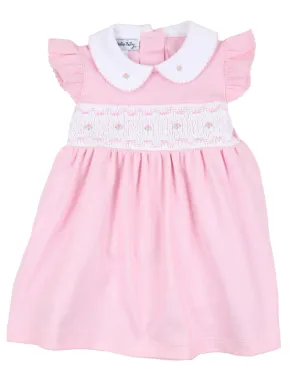 Magnolia Baby Pink Rose Smocked Dress