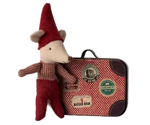 MAILEG CHRISTMAS MOUSE BABY IN SUITCASE