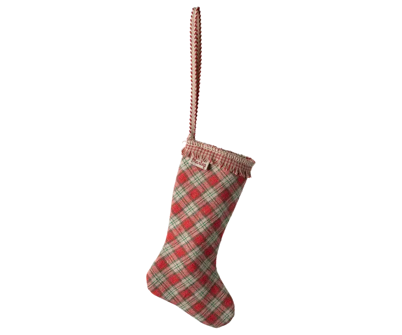 MAILEG STOCKING ORNAMENT || CHECKER RED