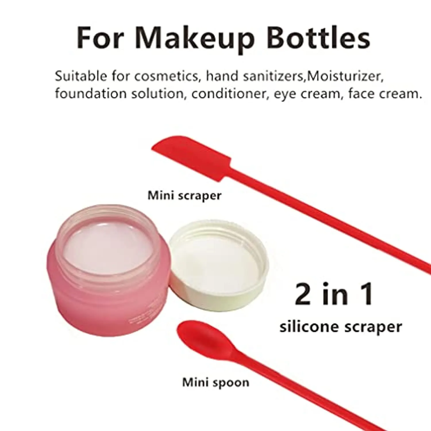 Makeup Spatula Tool Last Drop Spatula Jar Scraper Silicone Scraper Of Cosmetic Spatula Bottle Scraper Mini Spatula Beauty Scraper Spatula Thin Blade(3pcs)