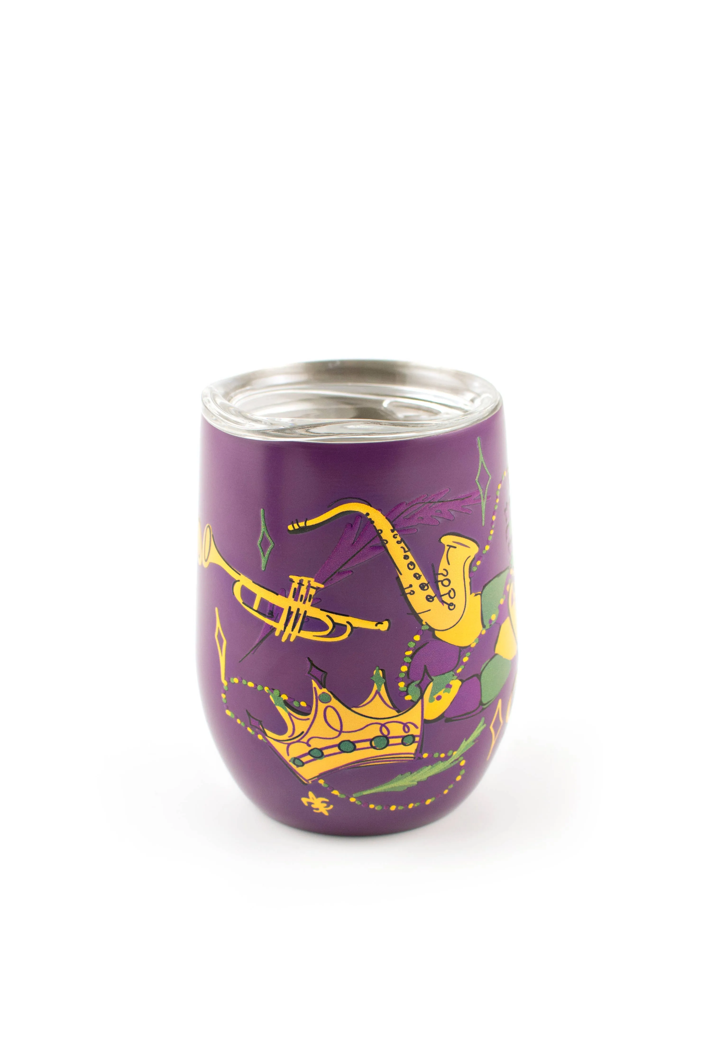 Mardi Gras Mask Wine Tumbler
