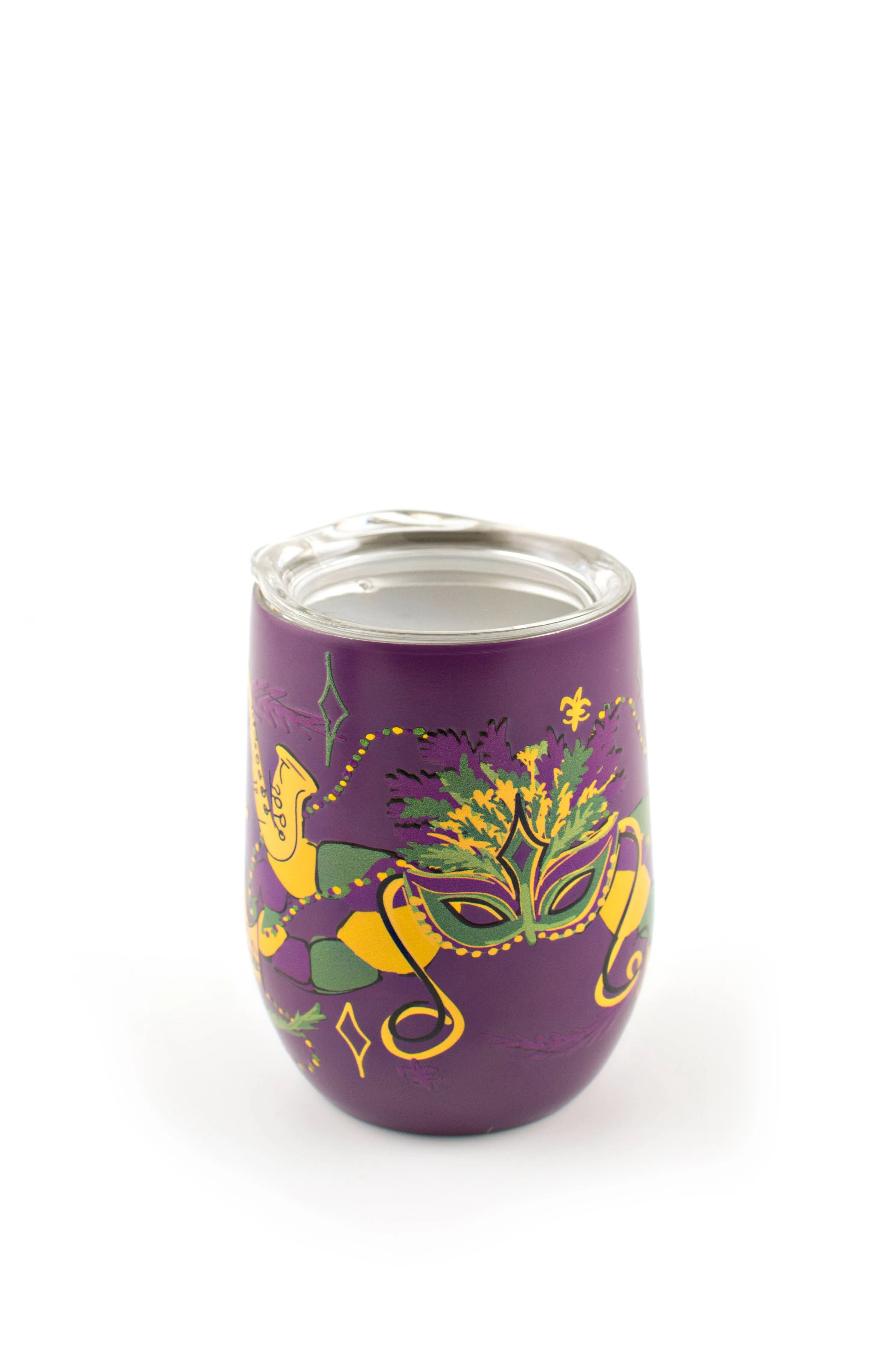 Mardi Gras Mask Wine Tumbler