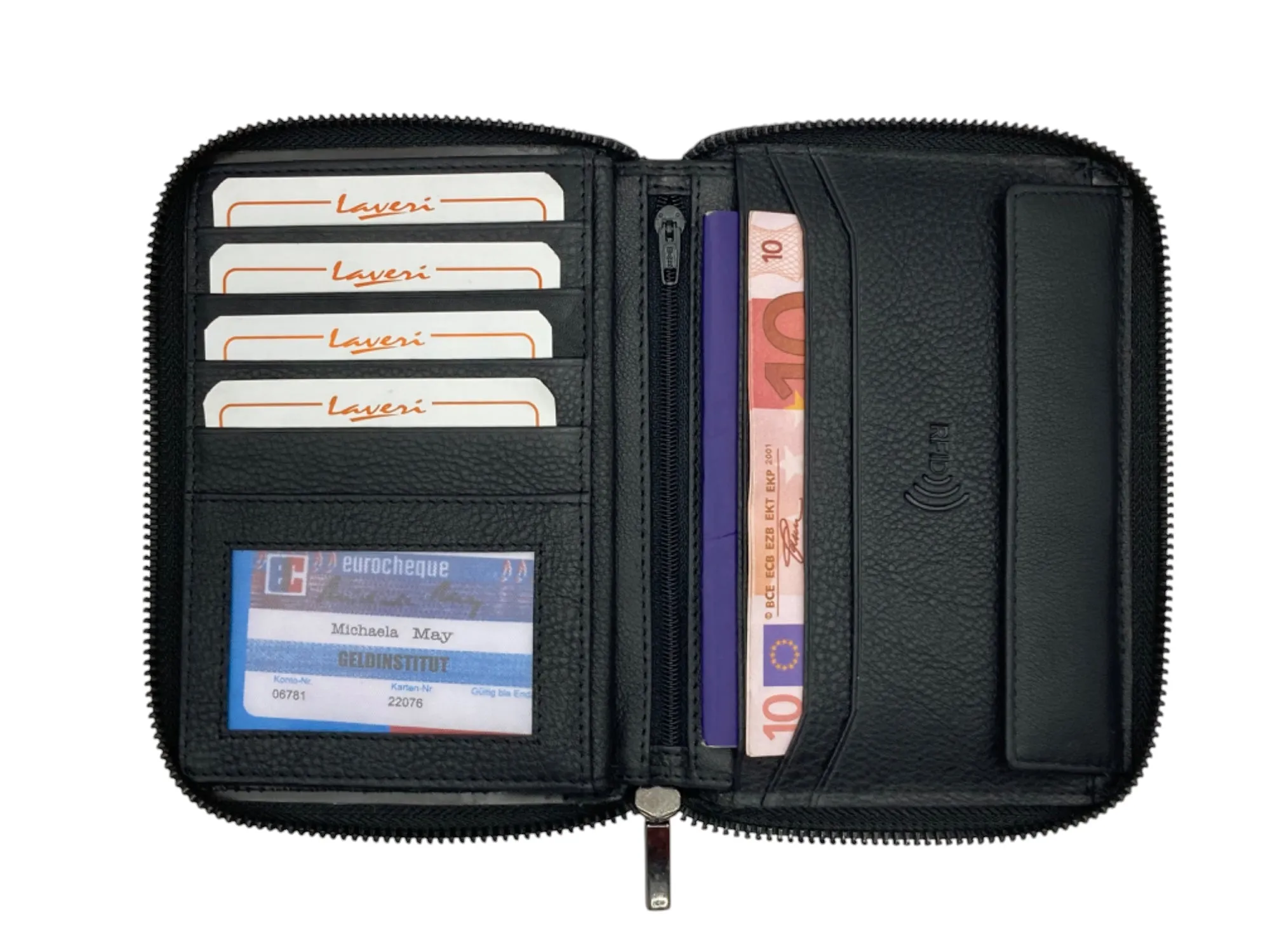 Marvel Luxury Passport Wallet Full Zip in Genuine Leather #1794NZ