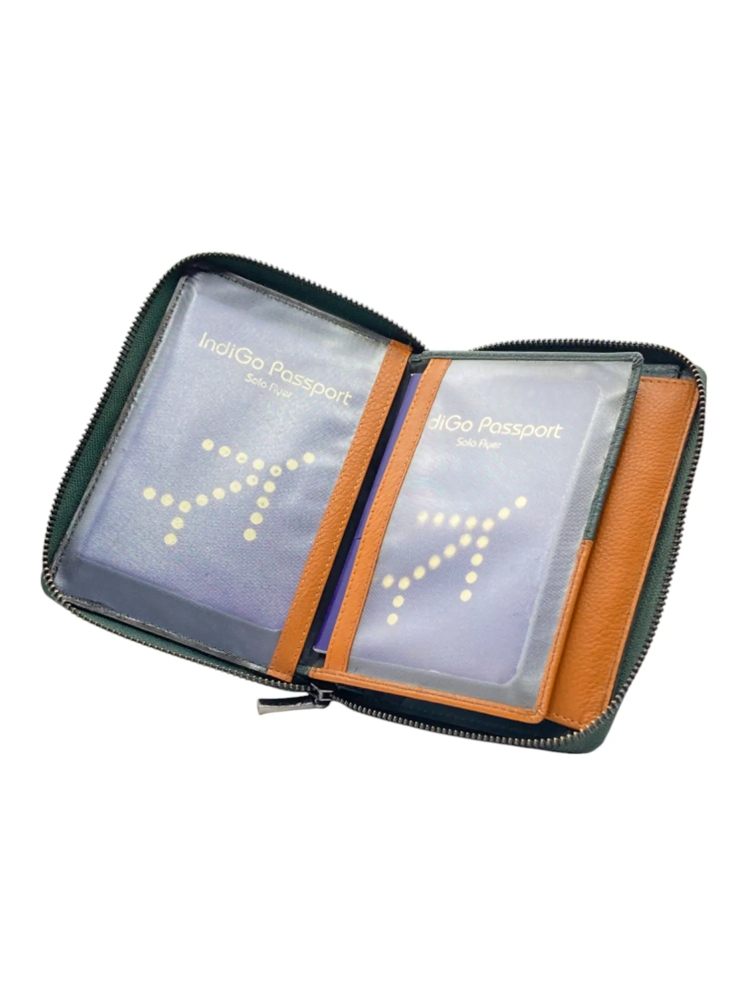 Marvel Luxury Passport Wallet Full Zip in Genuine Leather #1794NZ