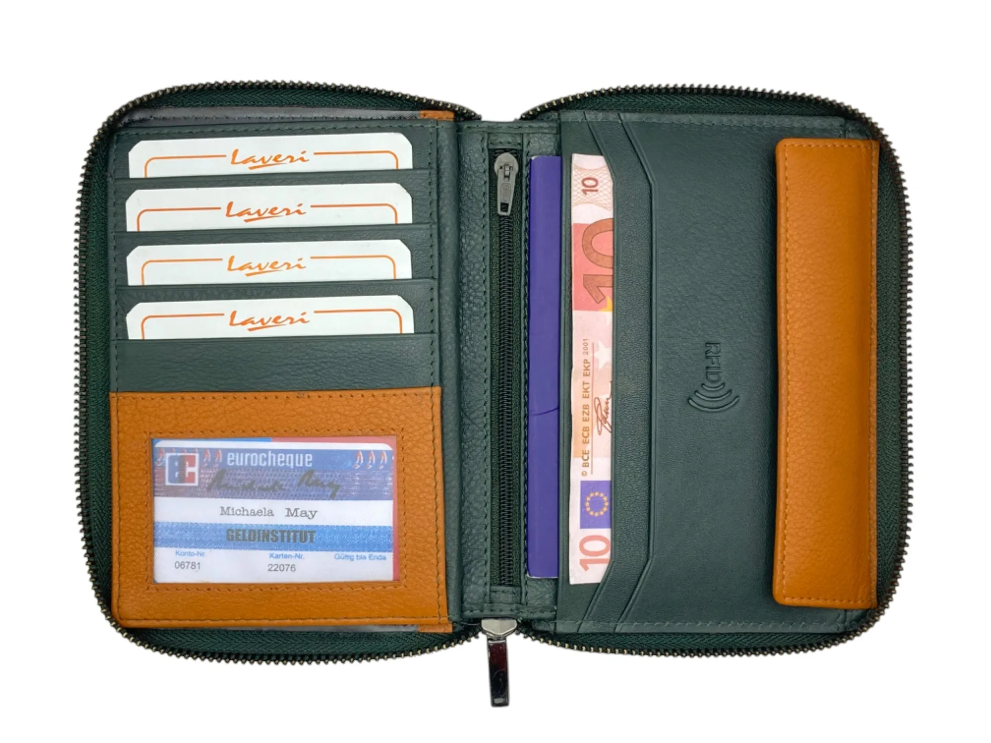 Marvel Luxury Passport Wallet Full Zip in Genuine Leather #1794NZ