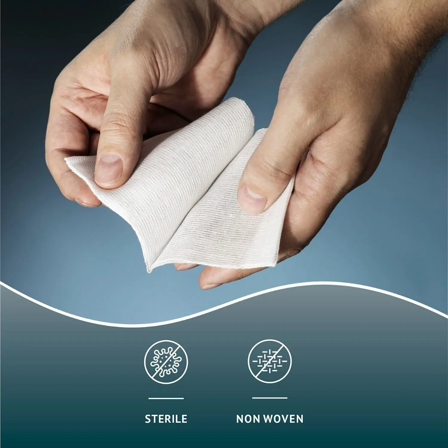 MediRange Non-Woven Swabs | Sterile | 5 x 5cm | 4 Ply | Pack of 5 x 50