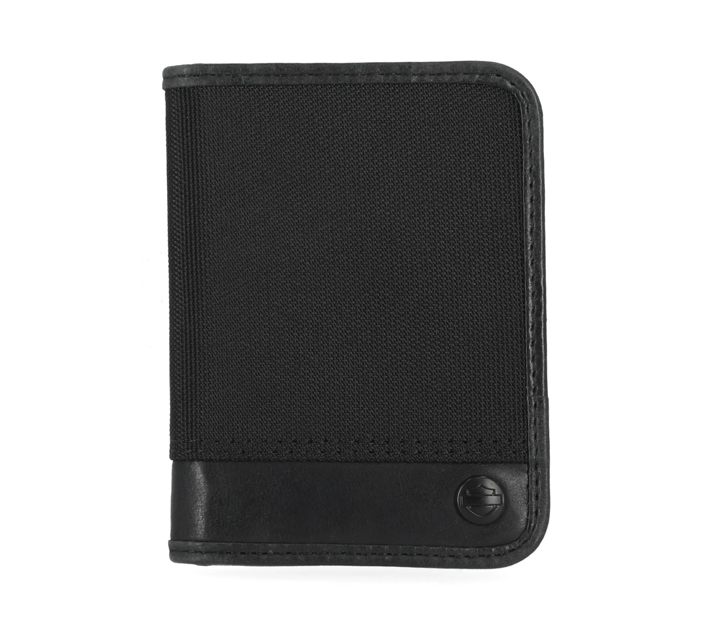 Men's Classic Codura Vertical Bifold Black Wallet - Black