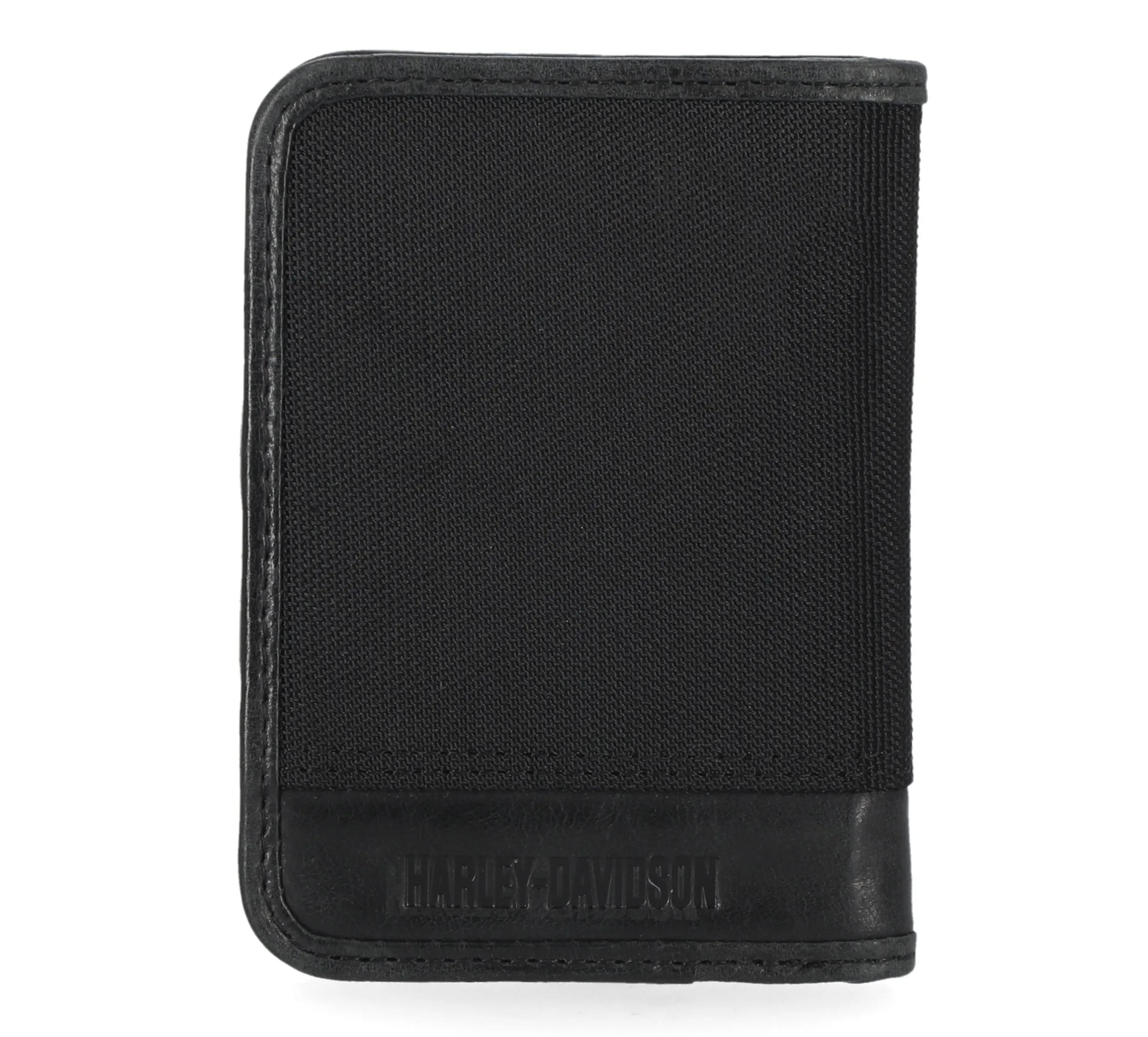 Men's Classic Codura Vertical Bifold Black Wallet - Black