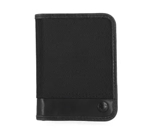 Men's Classic Codura Vertical Bifold Black Wallet - Black