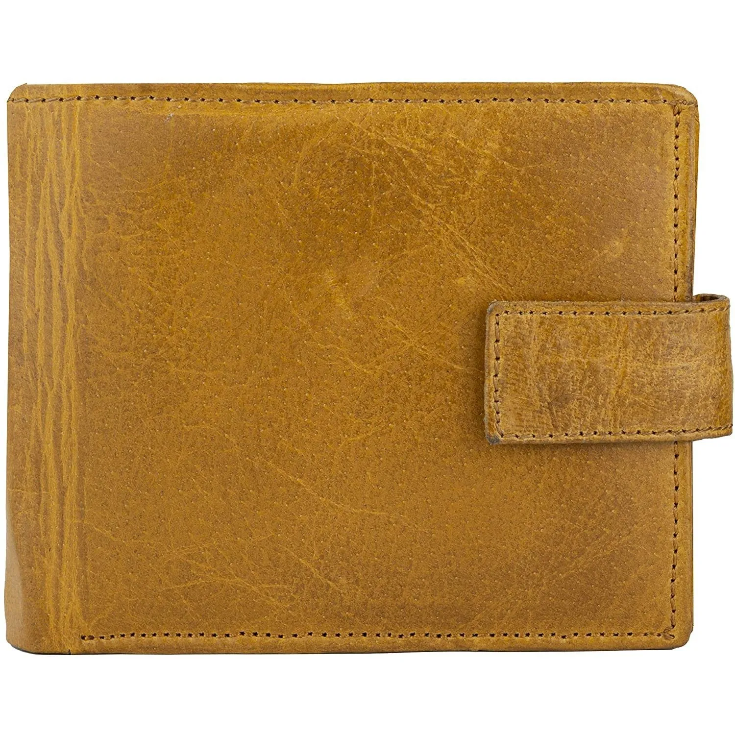 Mens Smart Trifold Wallets RFID Protected Genuine Leather with Coin Pockets, Card Holder with Gift Box