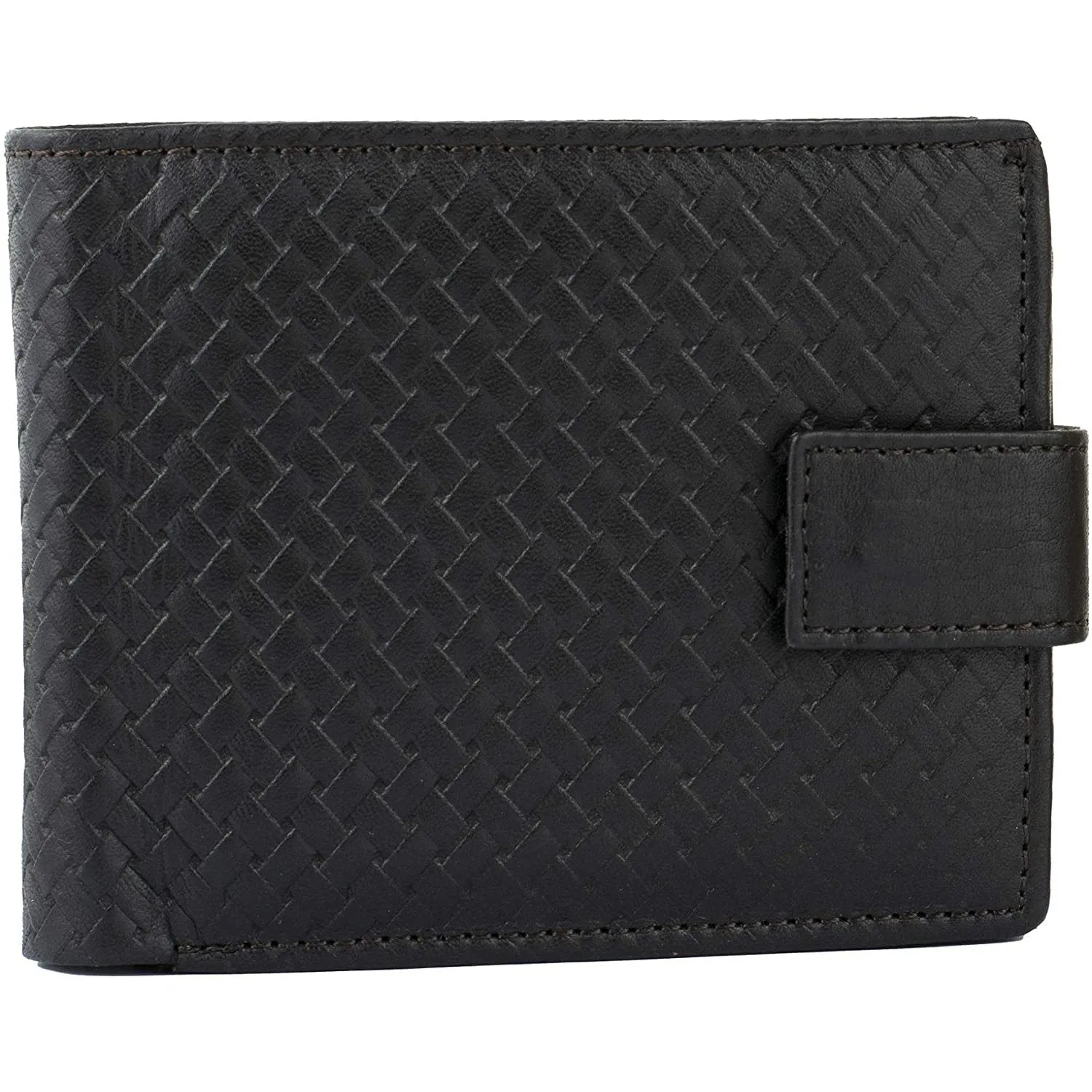 Mens Smart Trifold Wallets RFID Protected Genuine Leather with Coin Pockets, Card Holder with Gift Box