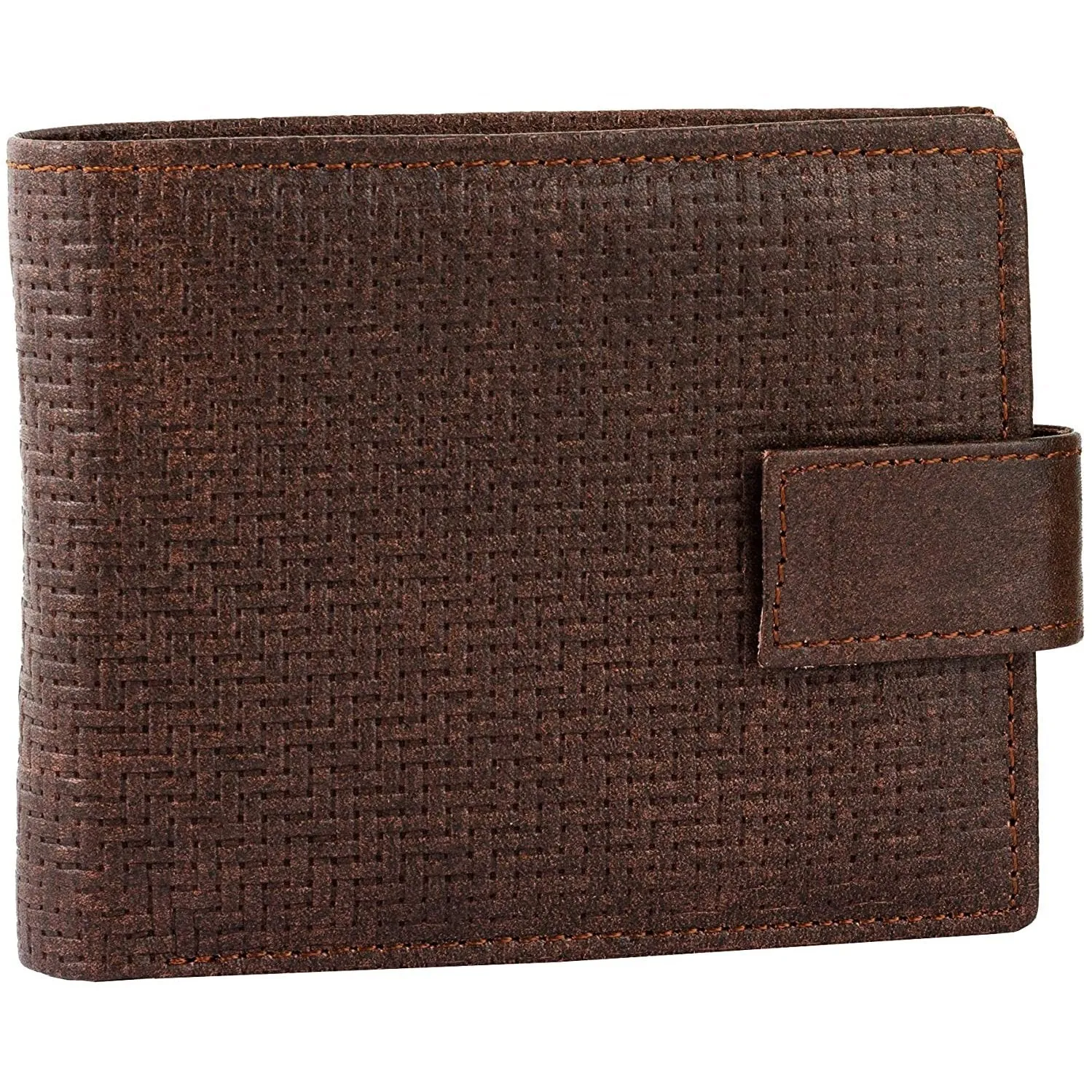 Mens Smart Trifold Wallets RFID Protected Genuine Leather with Coin Pockets, Card Holder with Gift Box