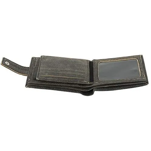 Mens Smart Trifold Wallets RFID Protected Genuine Leather with Coin Pockets, Card Holder with Gift Box