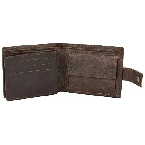 Mens Smart Trifold Wallets RFID Protected Genuine Leather with Coin Pockets, Card Holder with Gift Box