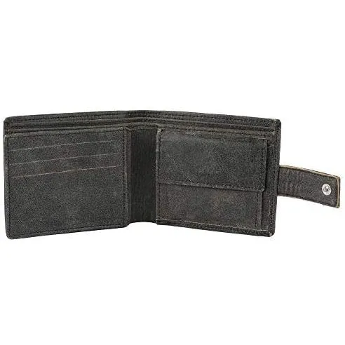 Mens Smart Trifold Wallets RFID Protected Genuine Leather with Coin Pockets, Card Holder with Gift Box