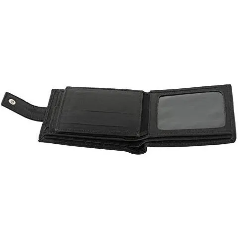 Mens Smart Trifold Wallets RFID Protected Genuine Leather with Coin Pockets, Card Holder with Gift Box