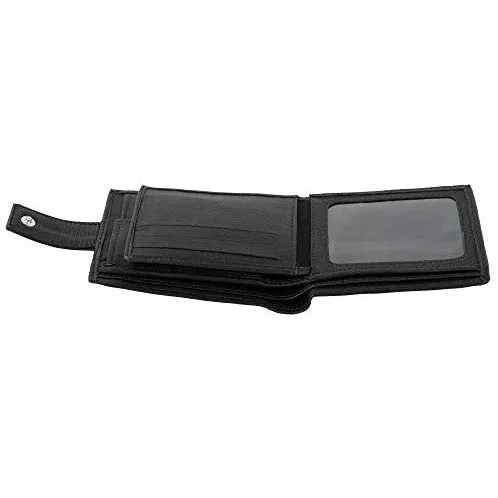 Mens Smart Trifold Wallets RFID Protected Genuine Leather with Coin Pockets, Card Holder with Gift Box
