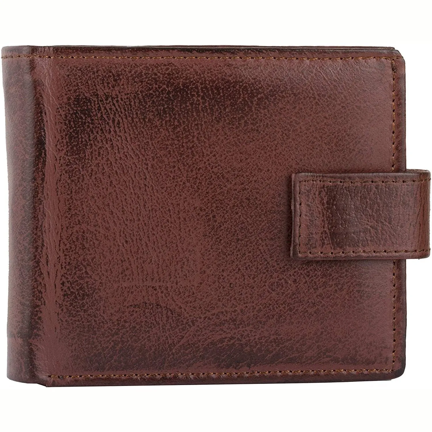 Mens Smart Trifold Wallets RFID Protected Genuine Leather with Coin Pockets, Card Holder with Gift Box