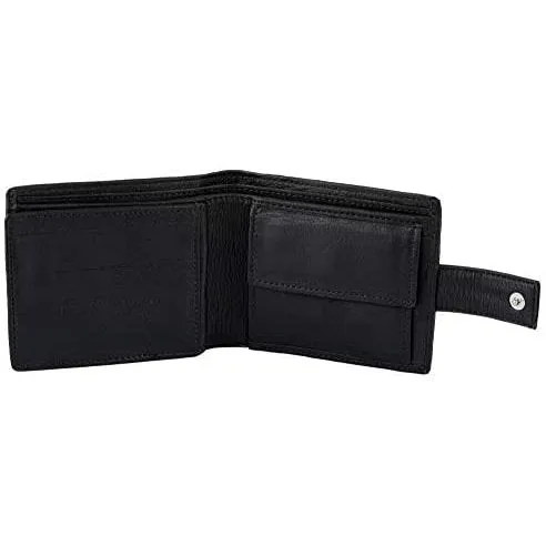 Mens Smart Trifold Wallets RFID Protected Genuine Leather with Coin Pockets, Card Holder with Gift Box