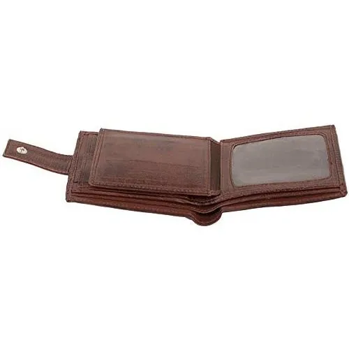 Mens Smart Trifold Wallets RFID Protected Genuine Leather with Coin Pockets, Card Holder with Gift Box