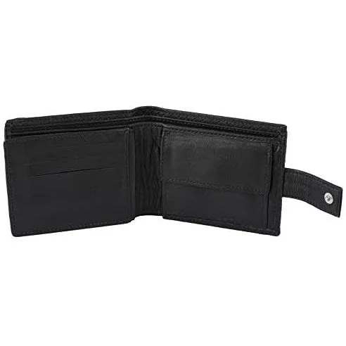 Mens Smart Trifold Wallets RFID Protected Genuine Leather with Coin Pockets, Card Holder with Gift Box
