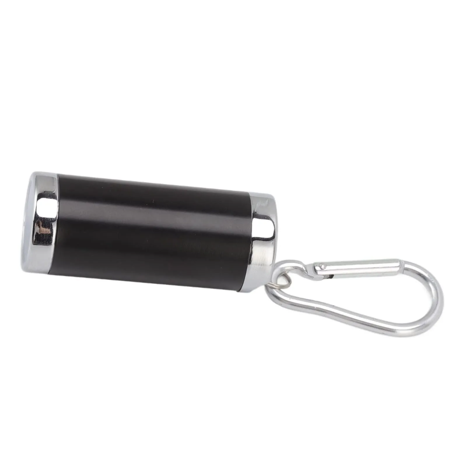 Mini Ashtray, Fireproof Rust Resistance Buckle Design Stainless Steel Portable Ashtray Keychain for Office (Black)