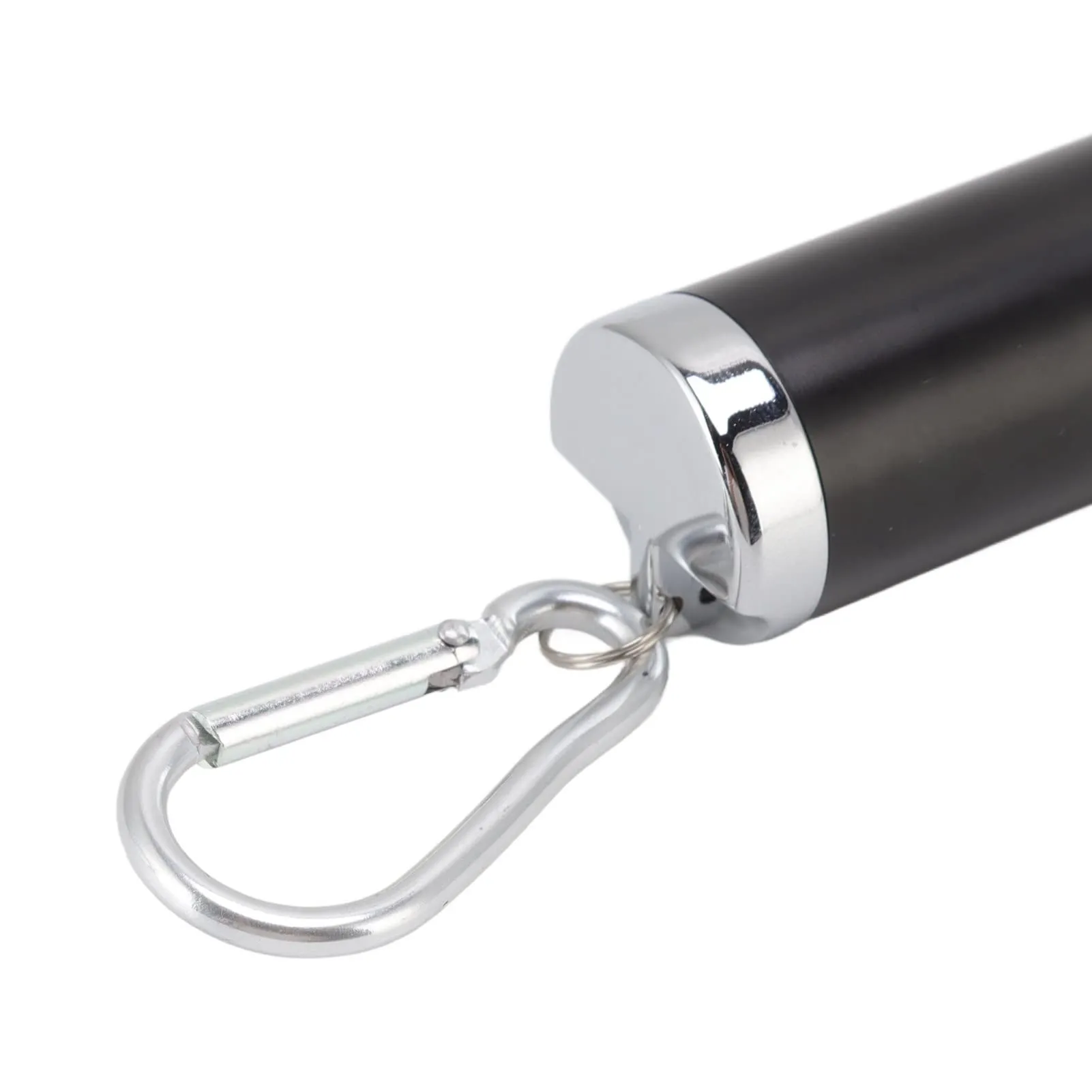 Mini Ashtray, Fireproof Rust Resistance Buckle Design Stainless Steel Portable Ashtray Keychain for Office (Black)