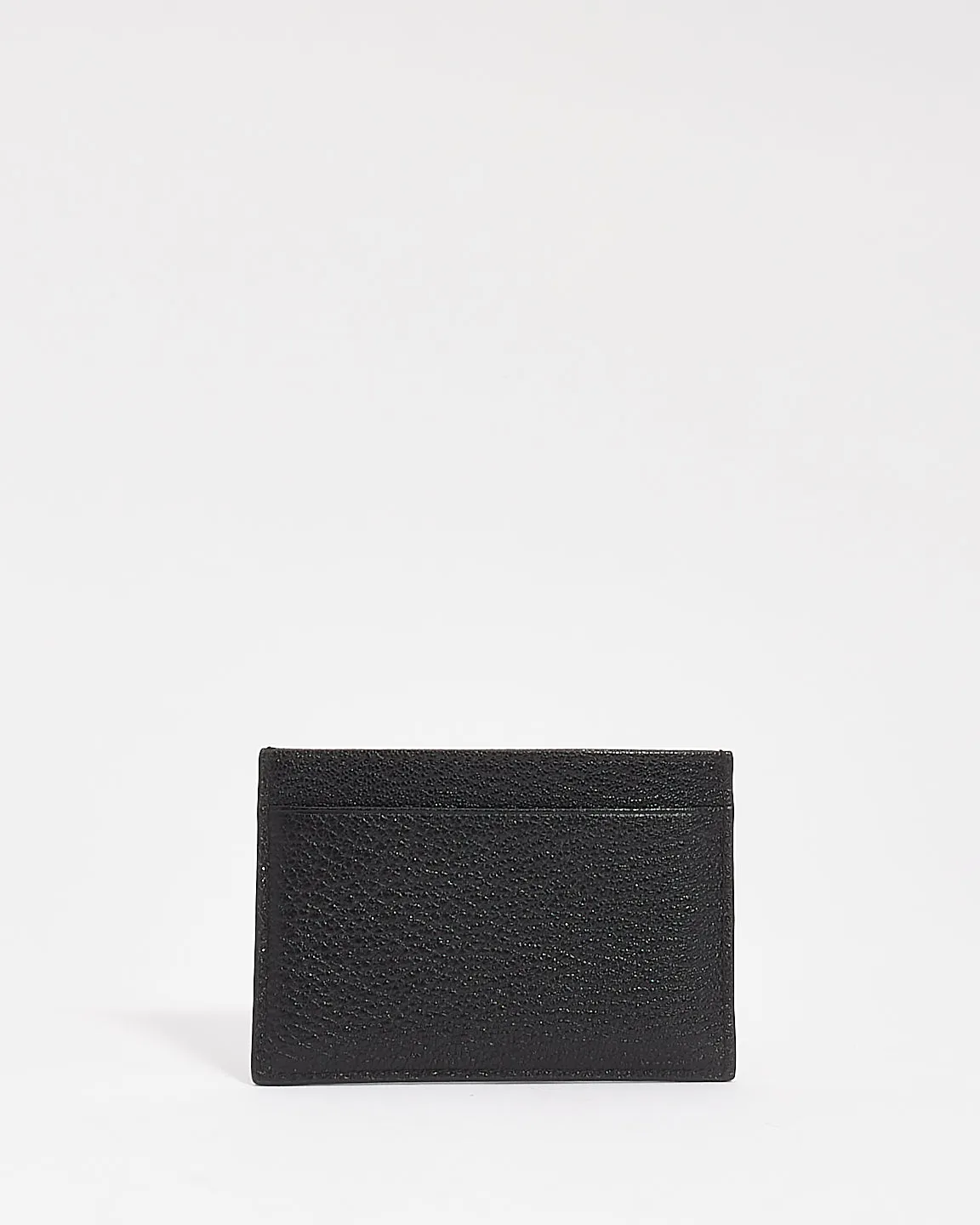 Miu Miu Black Leather Cat Patch Card Holder