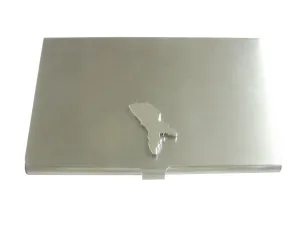 Moldova Map Shape Pendant Business Card Holder