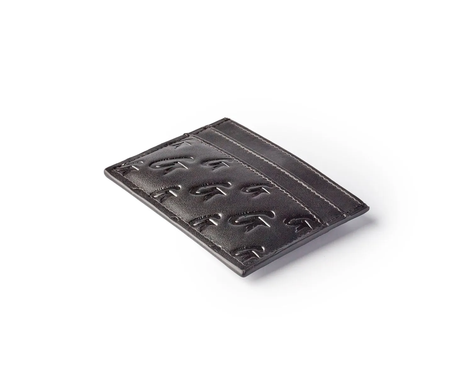 MONOGRAM CARD HOLDER - MATTE BLACK