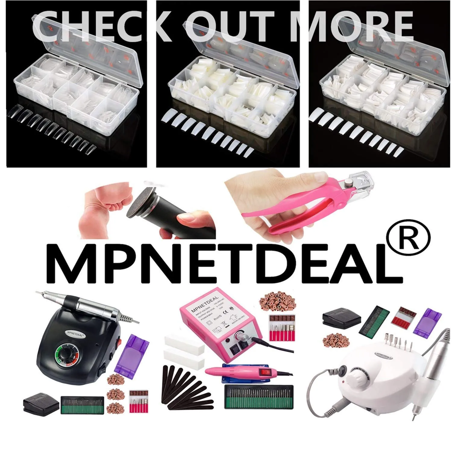MPNETDEAL Sale-US plug-MPNETDEAL Pro Efile Nail Drill Machine 35,000rpm with LED Digital Display for Acrylic Nails Professional Manicure Drill Remove Nail Gel Polish Extension Gel Gift for Women Home and Salon Use