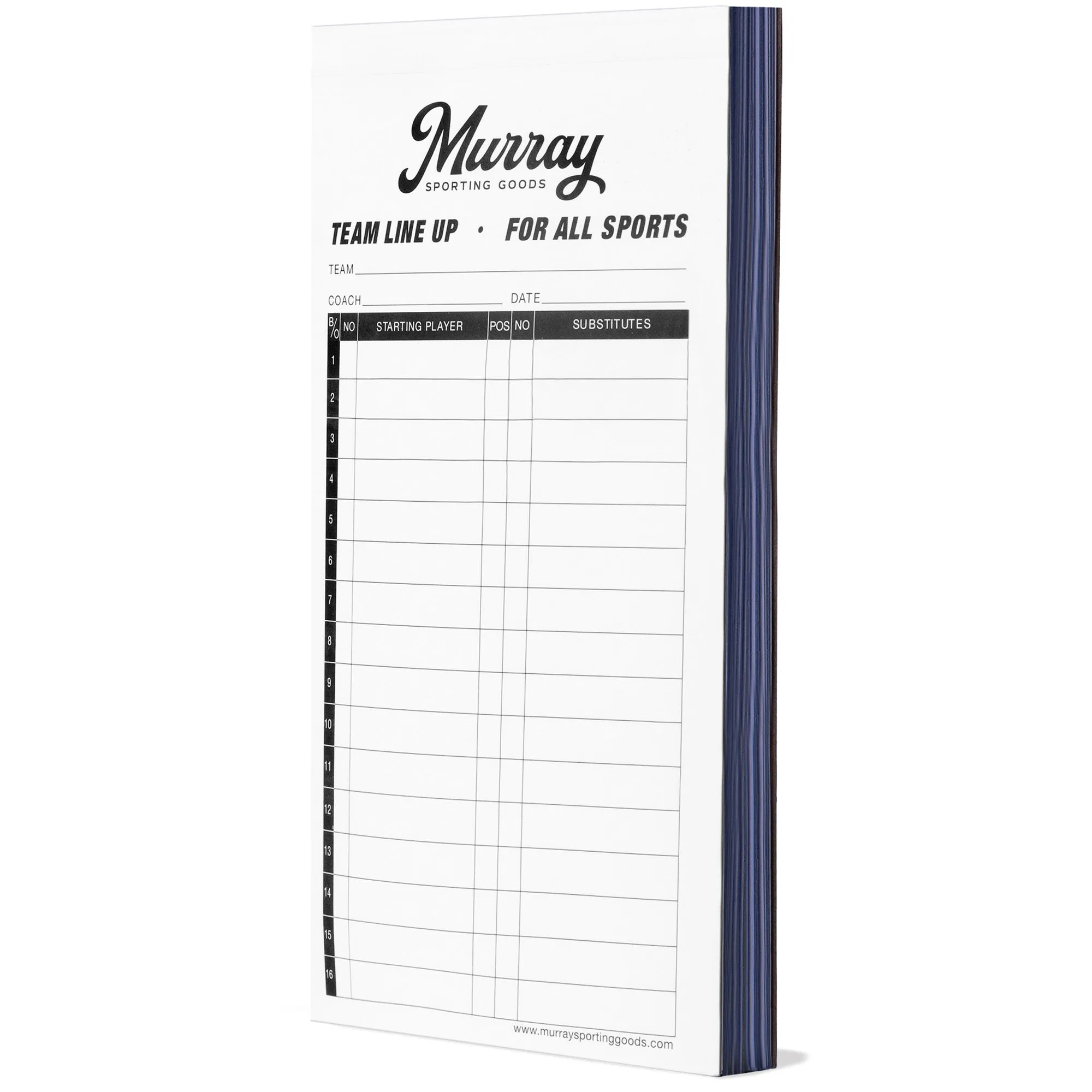 Murray Sporting Goods Baseball Lineup Card Individual Sheets - 50 Games