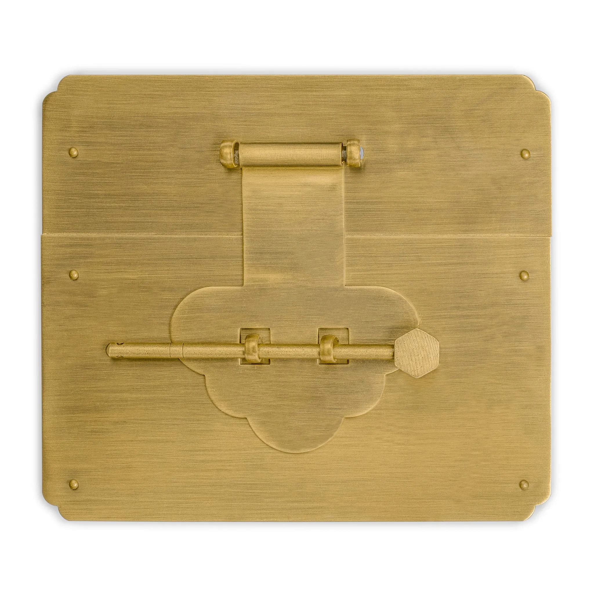 Mushroom Square Chest Box Face Plate Latch (5.5"x 6.3")