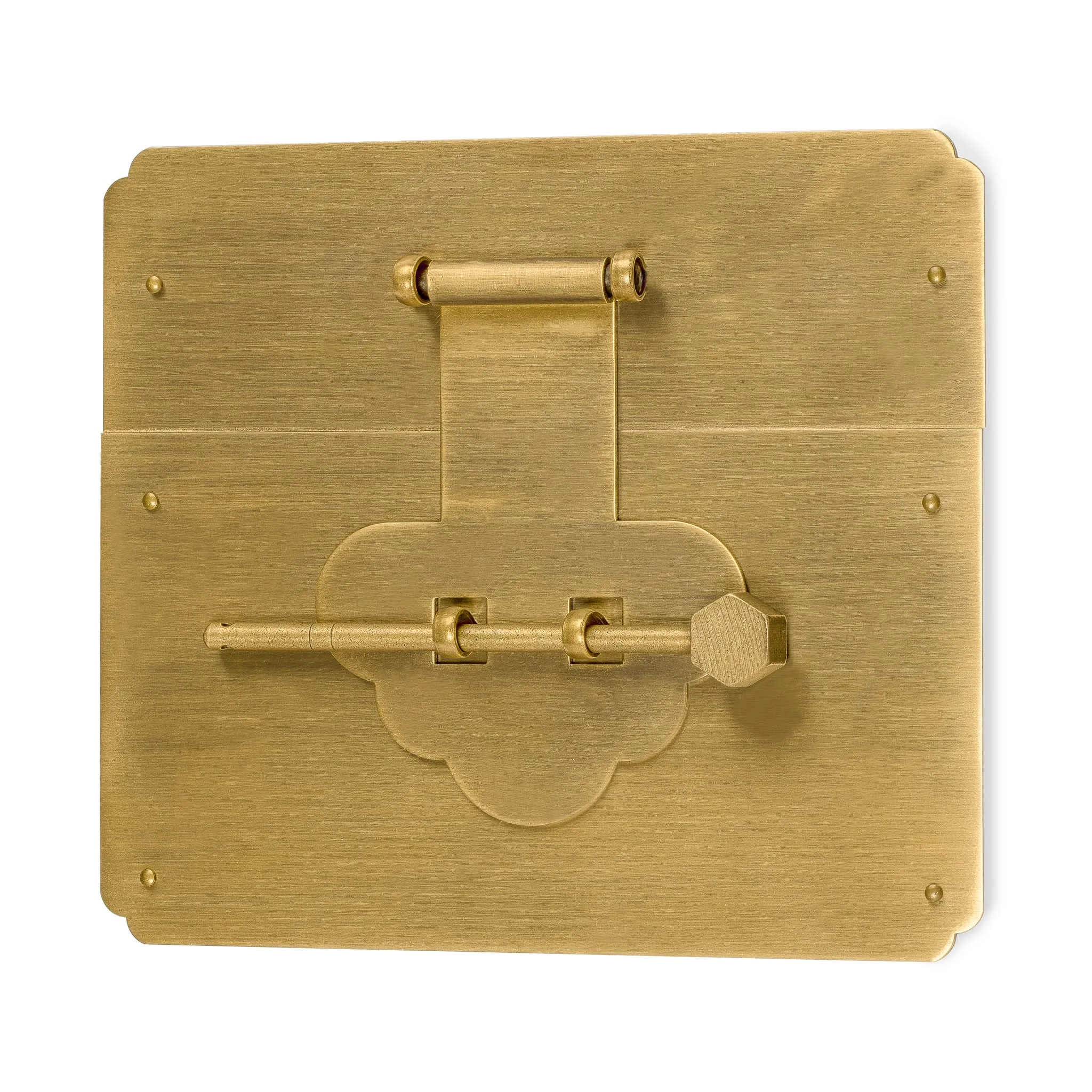 Mushroom Square Chest Box Face Plate Latch (5.5"x 6.3")
